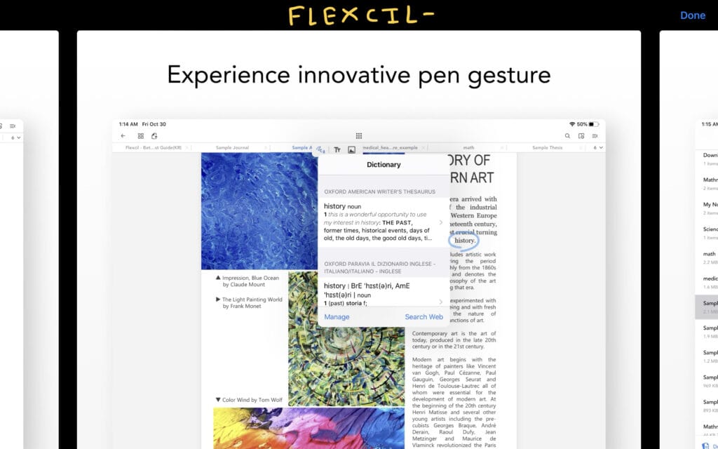 How to use FLEXCIL on iPad?