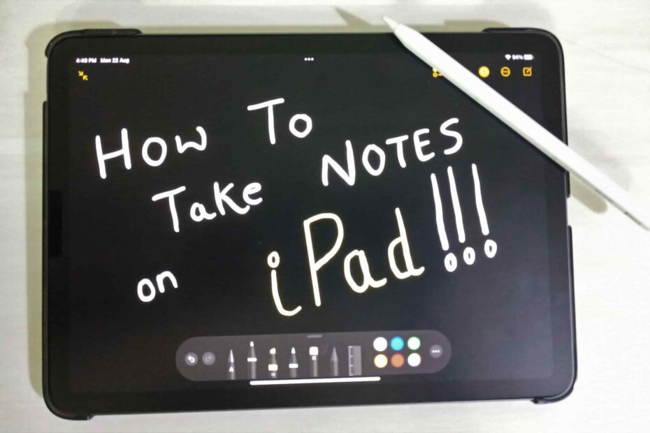 How to take notes on iPad